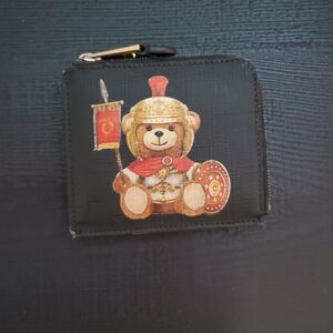 Moschino Roman Teddy Bear eco leather pouch or wallet.